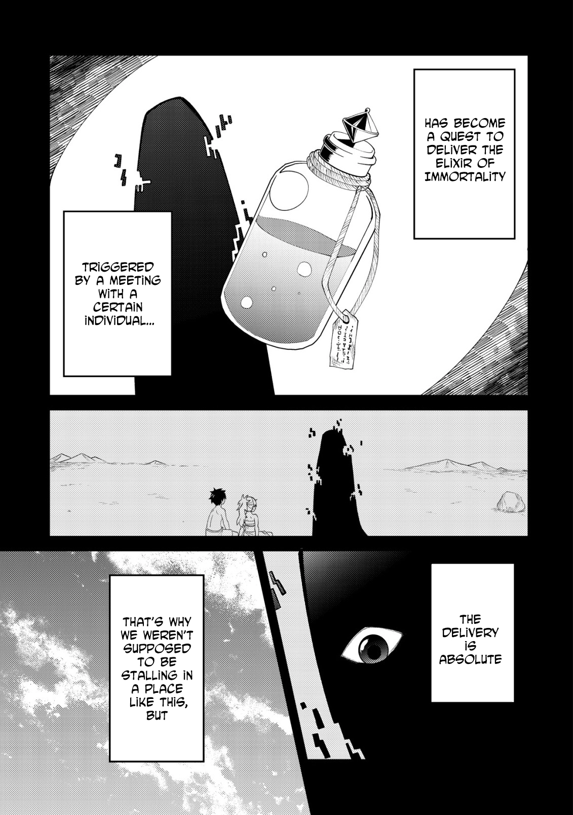 I’ll just leave you with an elixir of immortality, then. Chapter 1 Page 12